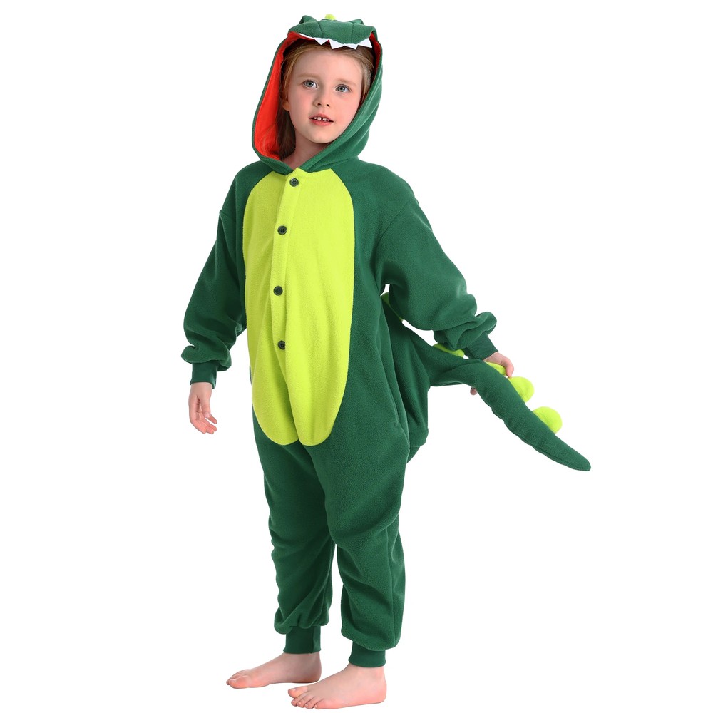 Dinosaur One-piece Costume For Kids Unisex Pajamas Christmas Cosplay Costumes
