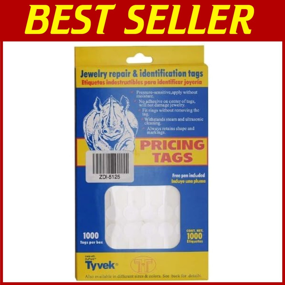 12mm Round Jewelry Repair Price Tag Stickers - 1000PCS 3-Pack