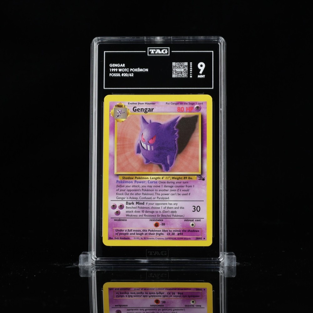 Gengar 20/62 Pokemon Fossil Unlimited Regular PSA 9 Graded Card