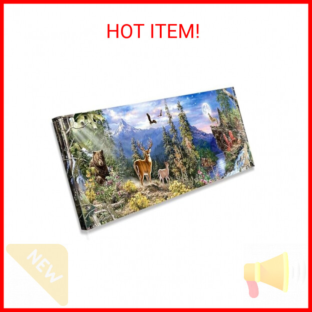 YALKIN 5D Diamond Painting Kits for Adults (35.4x11.8inch) DIY Large Forest Full