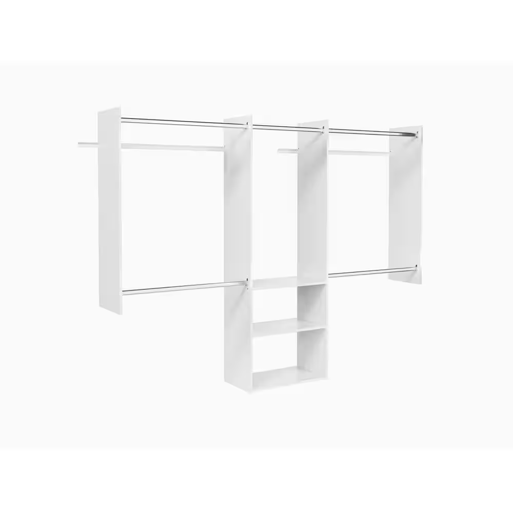 Closet Evolution System Deluxe Wood Wall-Mounted Scratch-Resist 60