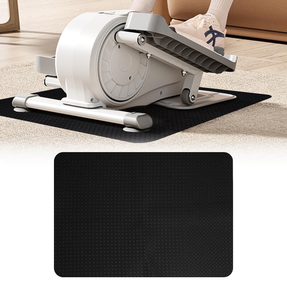 Non-Slip Double Mat for Home Elliptical and Stepper Workouts-image