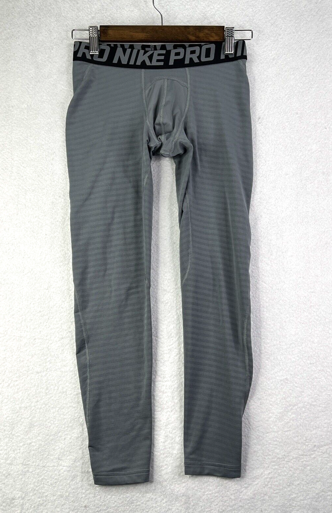 Nike Pro Boys Large Gray Dri-Fit Compression Tights 25x25 804599