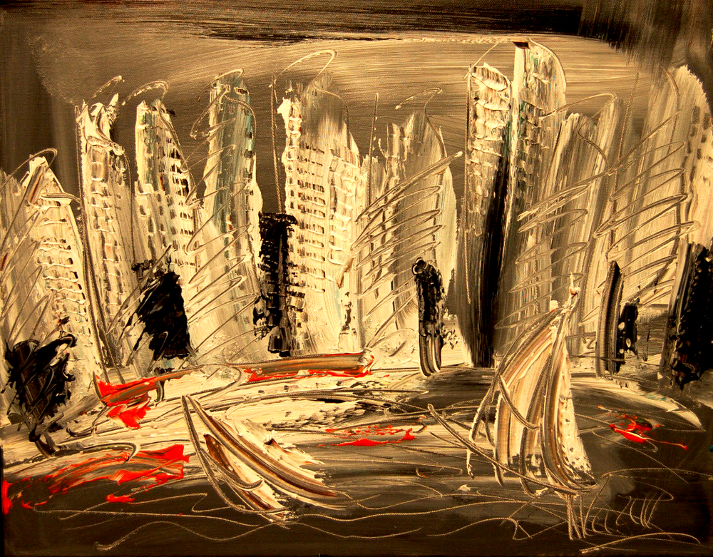 NEW YORK SIGNED  Original Oil Painting on canvas IMPRESSIONIST HIP8T8D