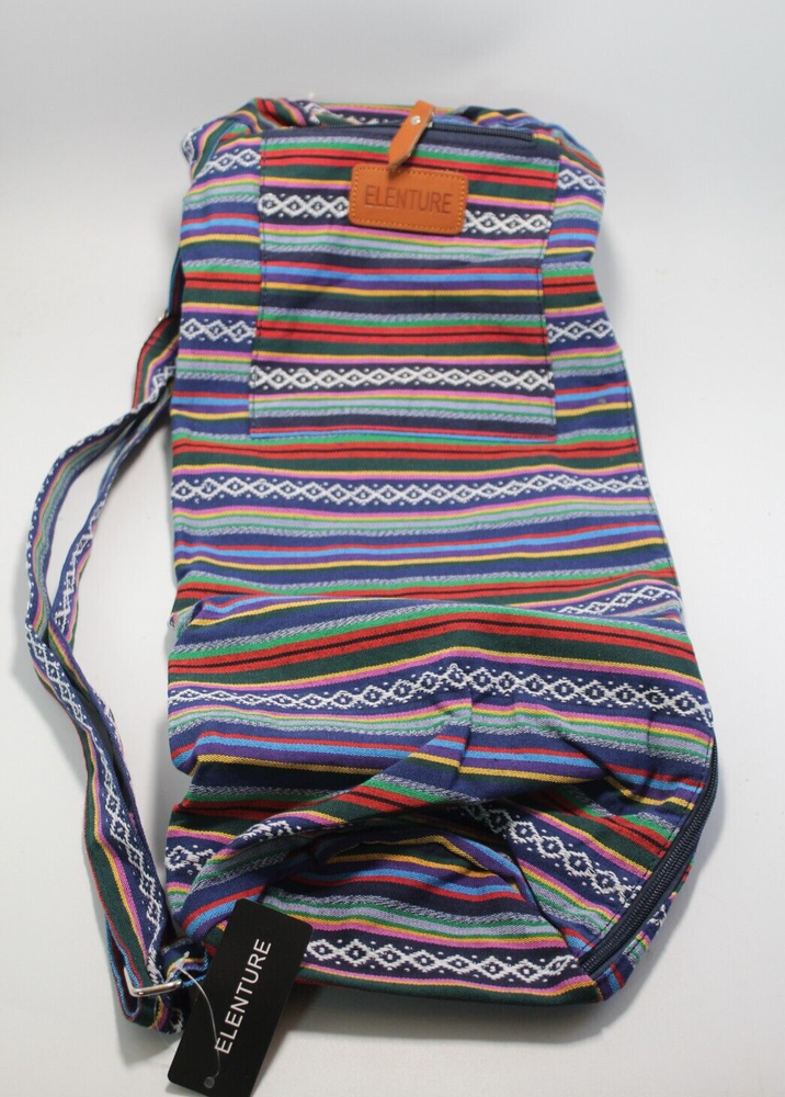 ELENTURE Yoga Mat Bag for 1/4-Inch 1/3-Inch Thick Exercise Yoga Mat Vibrant Tote