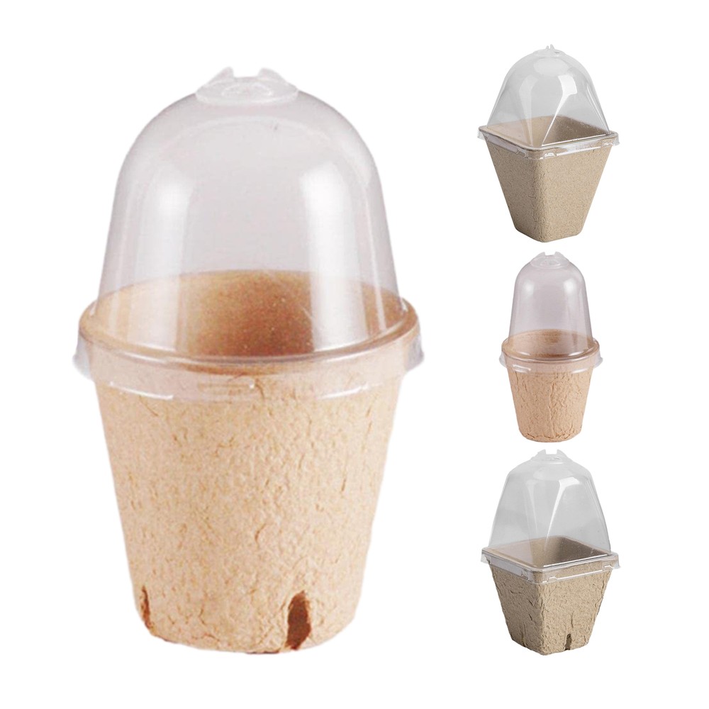 5PCS Seedling Pots Plant Nursery Pots with Humidity Domes Plant attractive