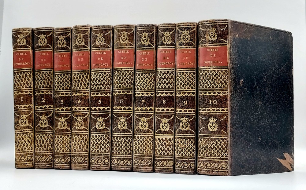 Chimie, Fourcroy : SYSTEME DES CONNAISSANCES CHIMIQUES... 11 T. en 10 volumes