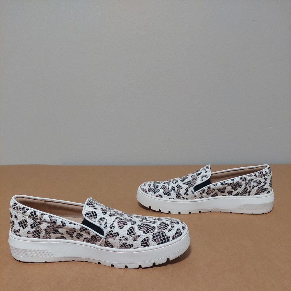 Vionic Dinora Womens Platform Slip-on Sneaker Brown Animal Print Size 7  Comfort