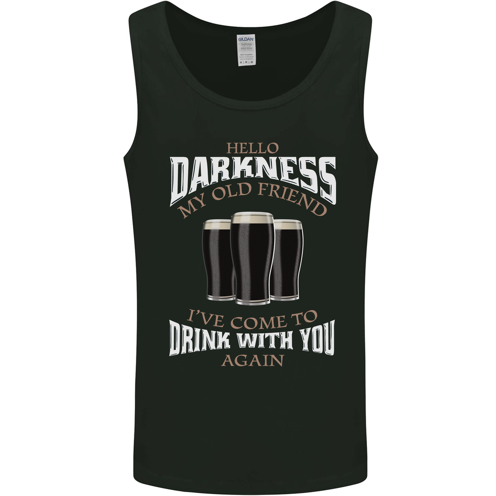 Hello Darkness My Old Friend Funny Guiness Mens Vest Tank Top