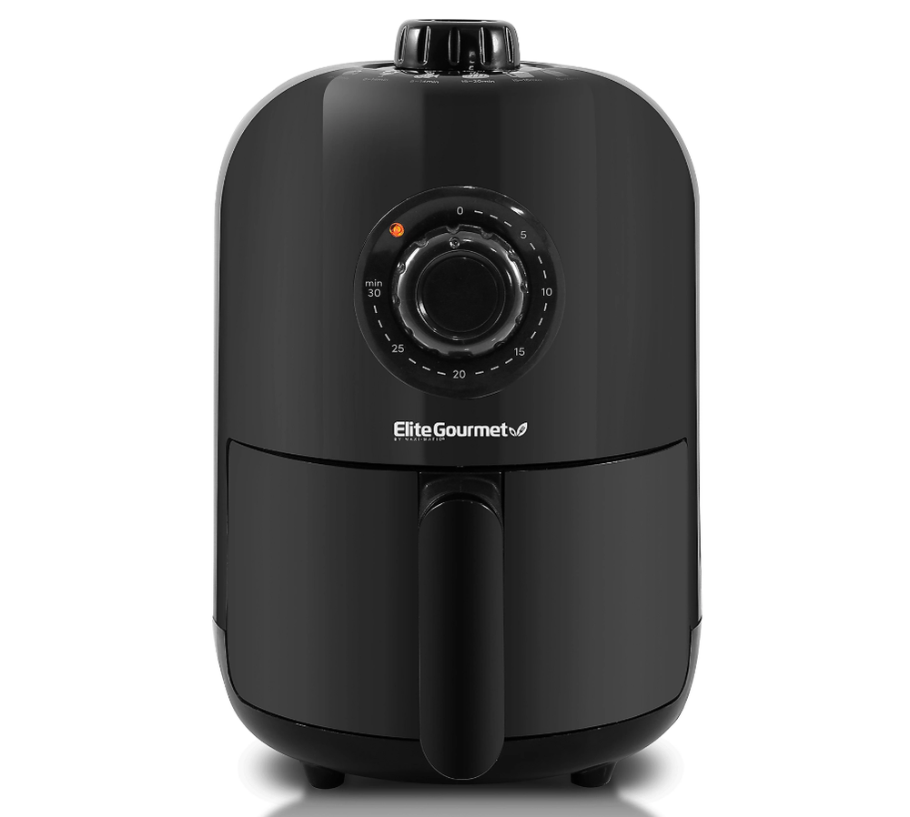 Elite Gourmet 1 Quart Compact Air Fryer-Black