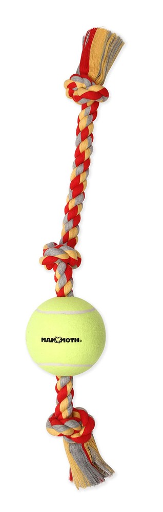 Mammoth Flossy Chews Tug with BIG 6-Inch Tennis Ball, X-Large, 36-Inch, Assor...