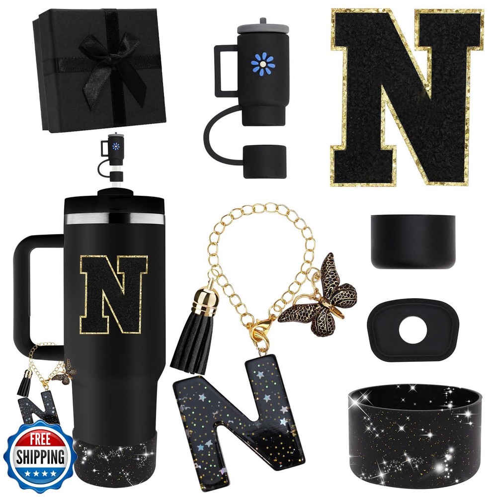 Miglaja Black Stanley Cup Accessories Set for 30OZ & 40OZ Tumblers