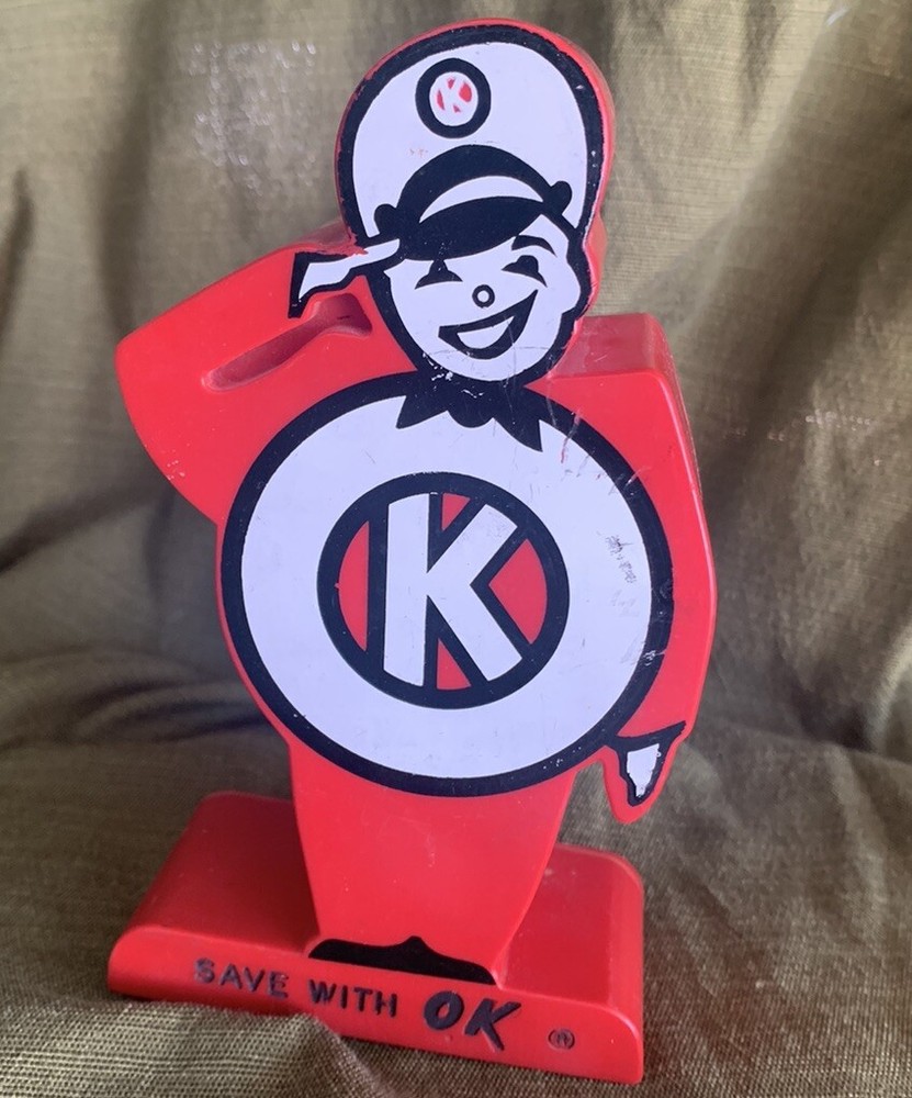 Vintage Gas Station Tires Plastic Bank OK Tire Advertising Mascot 1960’s