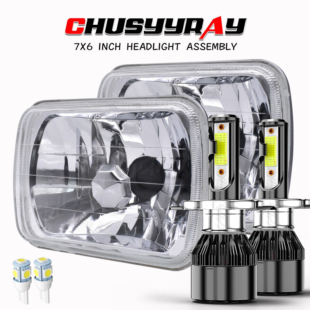 2pcs 5x7 7x6“ LED Headlights Hi/Lo For Jeep 84-2001 Cherokee XJ 86-1995 Wrangler