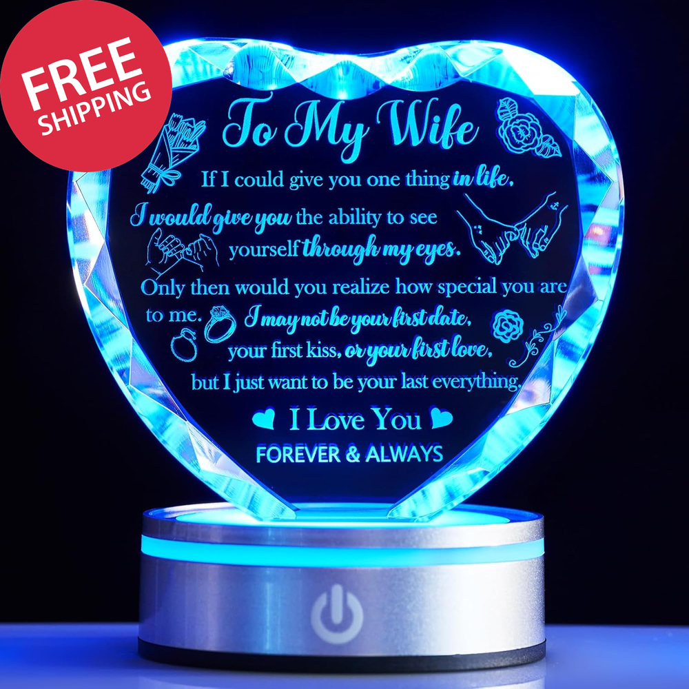 Romantic Crystal Keepsakes Presents Heart Gift for Wife from Husband – Wedding A