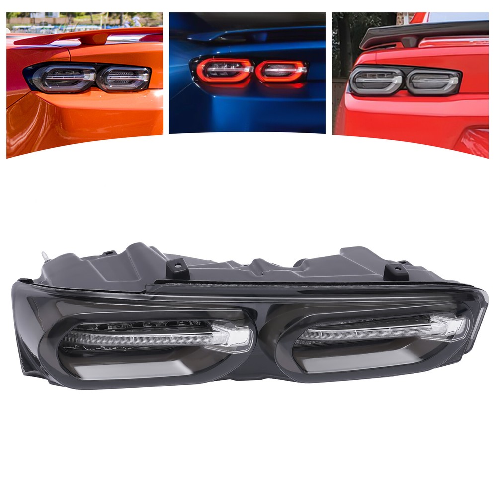Black For 2019 2020 2021 Chevy Camaro Left Side LED Tail Light Rear Brake Lamp