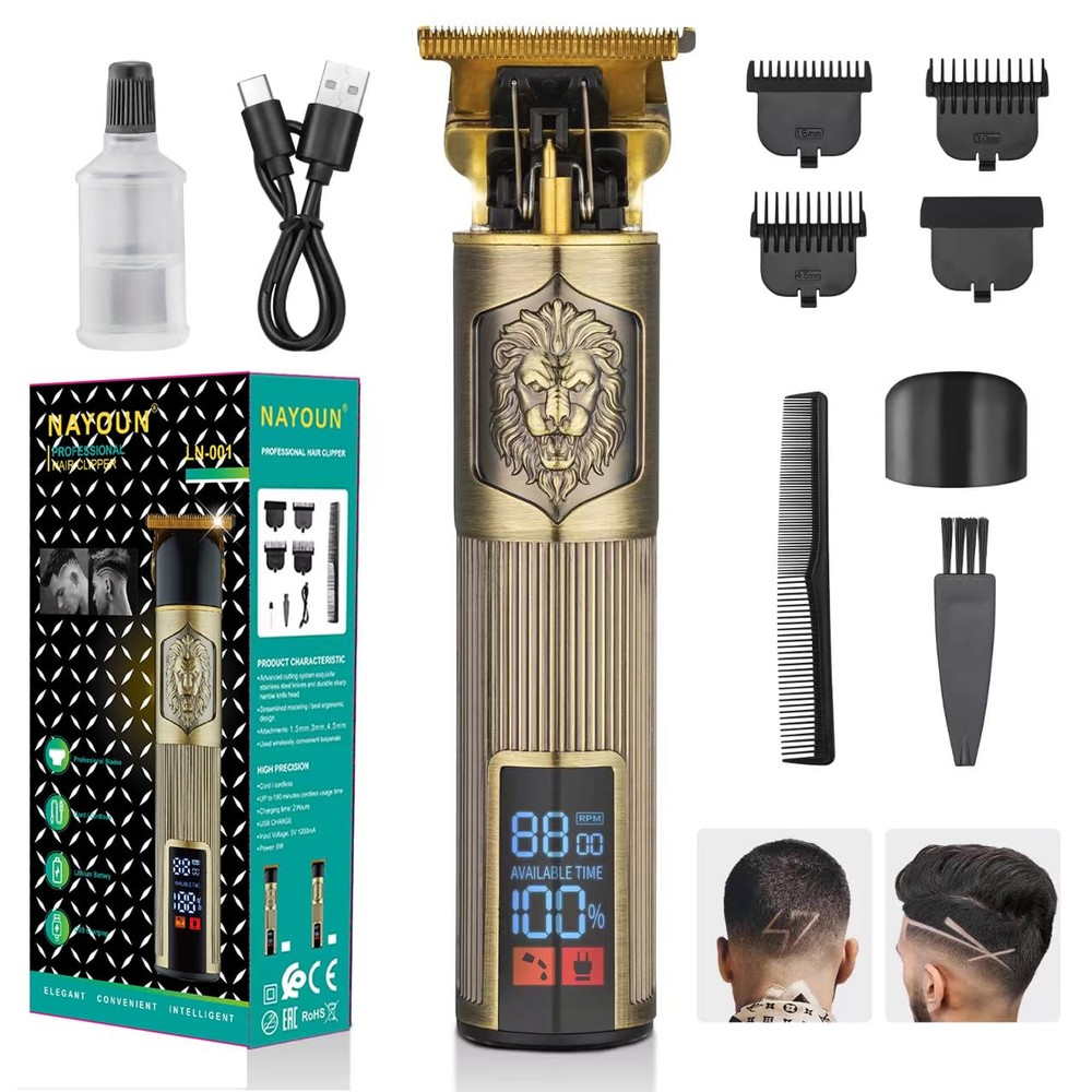 Hair Clippers for Men Professional Hair Trimmer Barbers Beard Trimmer Shaver ...