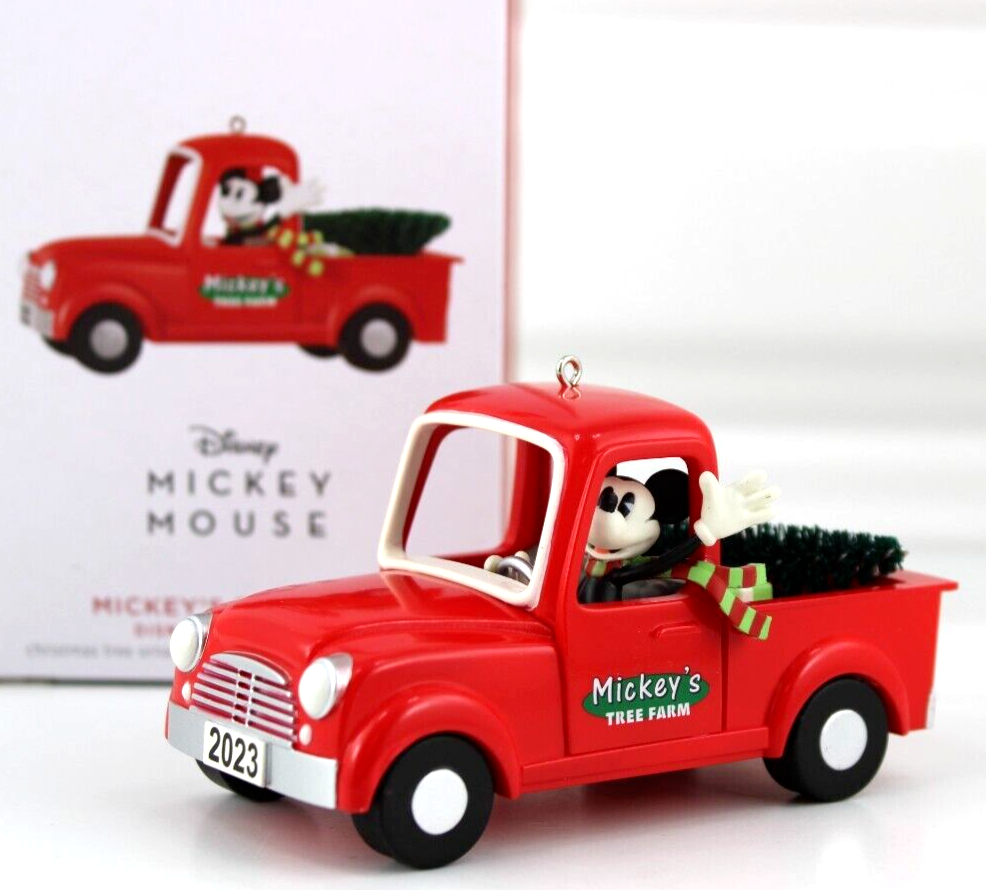 Hallmark Disney Mickey Mouse Mickeys Tree Farm Truck Ornament Christmas New 2023
