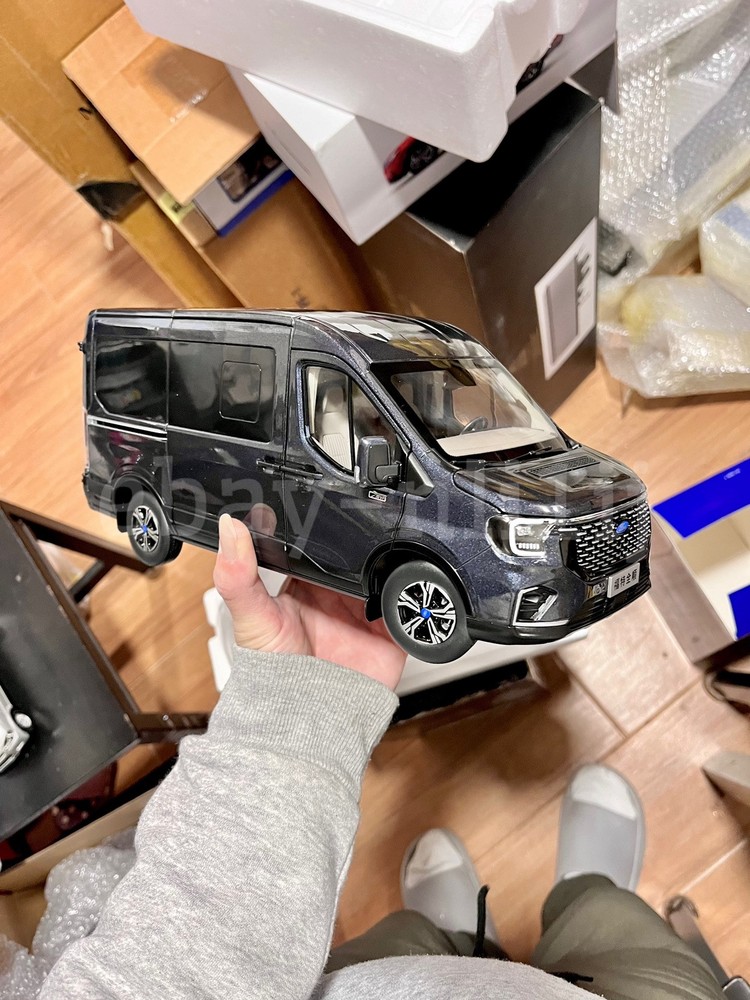 1:18 Scale 2024~2025 Ford Transit MID Roof Nightingale Blue Van Diecast Model