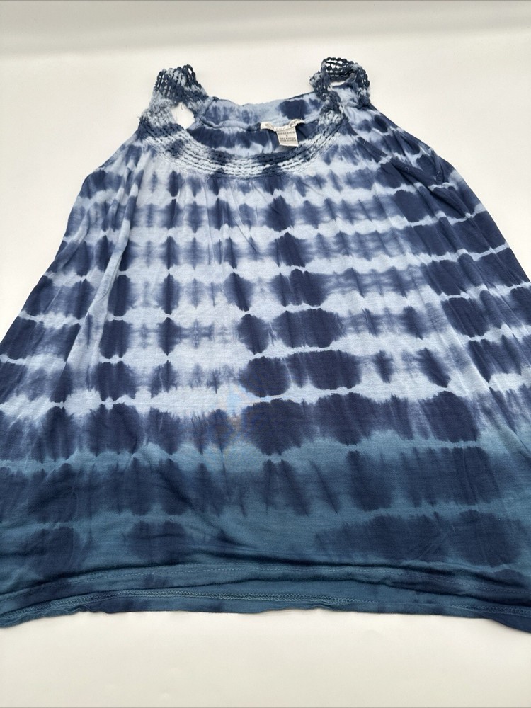 Cute Blue Tie Dye Halter Blouse for Women - Small Size #17323