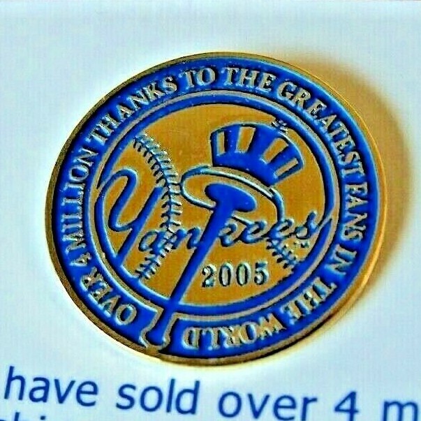 2005 4 million fans NY New York Yankees pin SGA MLB Yankee Stadium c38299