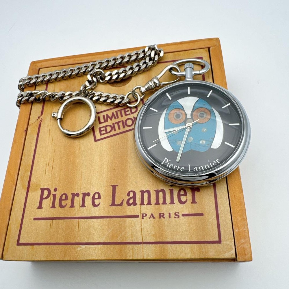 Pierre Lanier Limited Owl Pocket Watch with Display Box