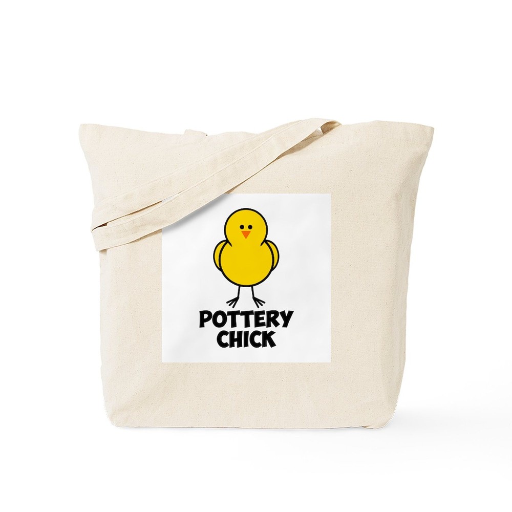 CafePress Pottery Chick Natural Canvas Tote Bag, Cloth Shopping Bag (596485169)