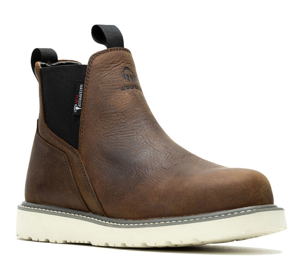 Men's Waterproof Trade Wedge Moc Toe Work Boots ST