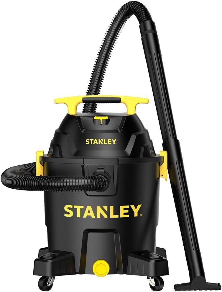 10 Gallon Wet Dry Vacuum, 6 Peak HP Poly Built-in Drain Shop Vac Blower