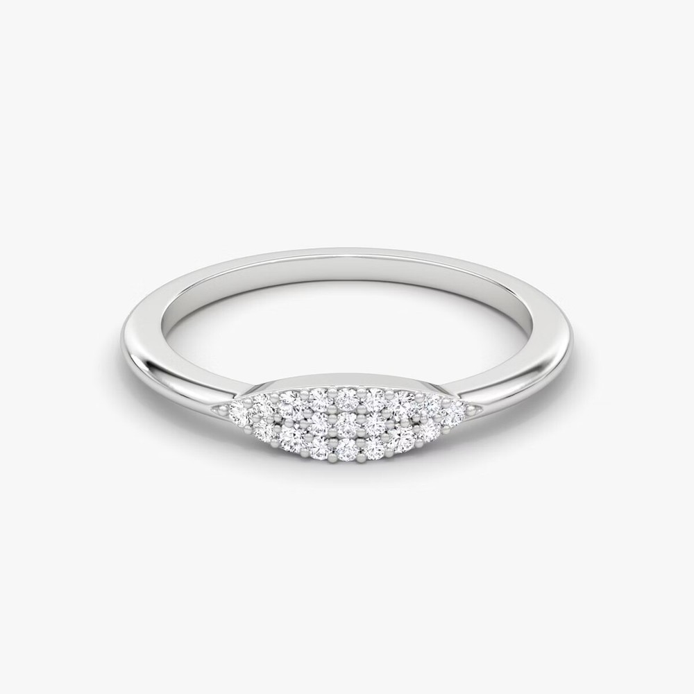 A cluster of pavé set VRAI created diamonds