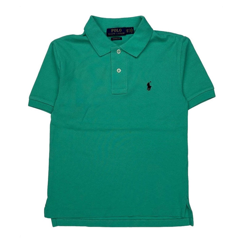Age 8 Polo By Ralph Lauren Polo Shirt - Small Green Cotton
