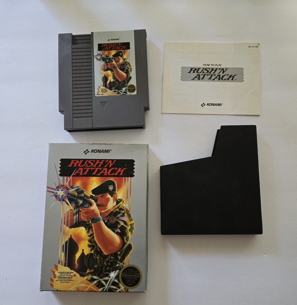 Rush'n Attack (Nintendo Entertainment System, 1987) Authentic & Complete! CIB