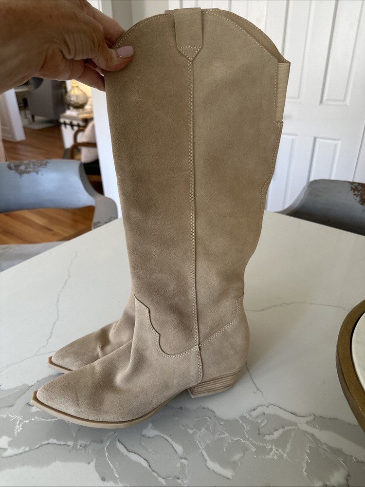 Dolce Vita Tan Suede Womens Tall Boots Gently Worn Once