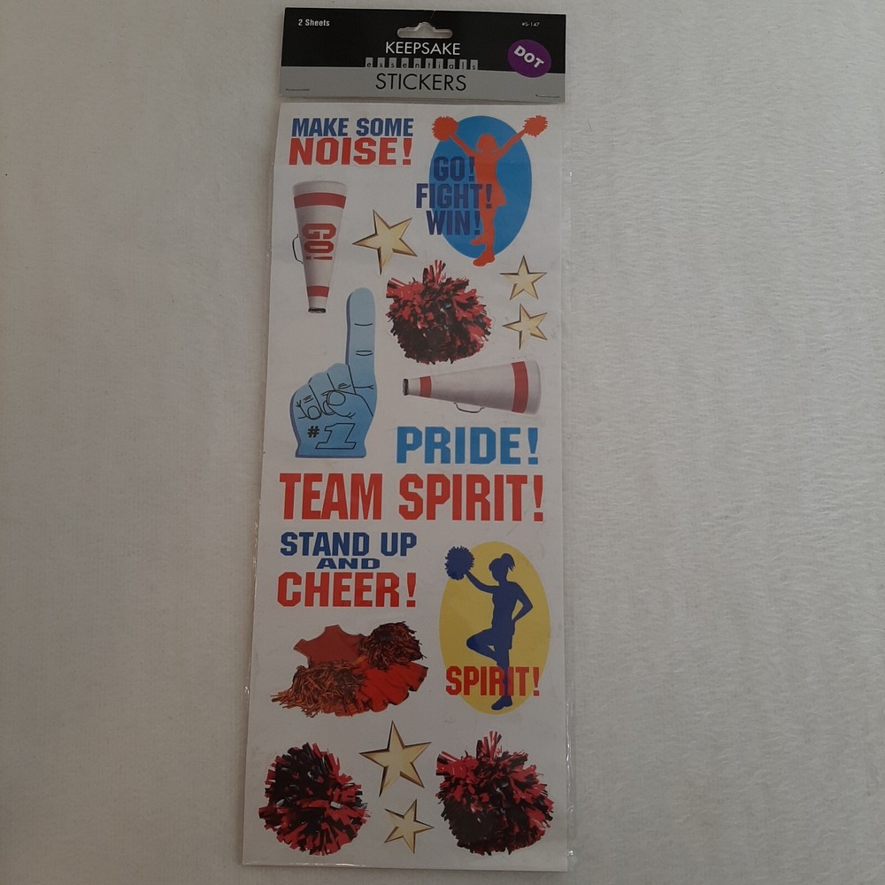Creativity Inc Keepsake Essentials Stickers Cheerleading 2 Sheets DIY Scrapbook