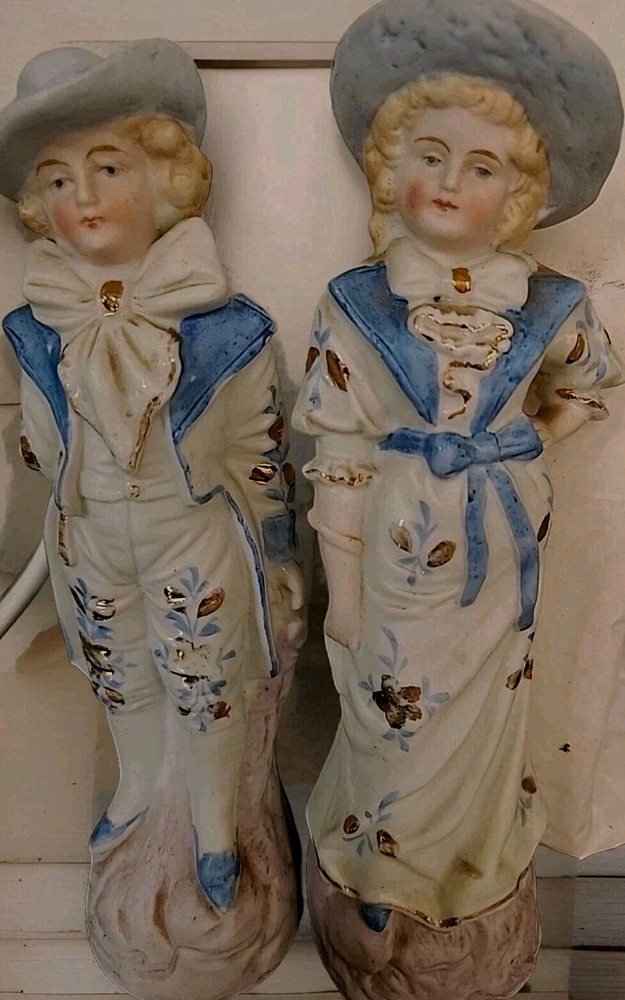 Antique German Bisque No. 90  Bottom figurine Bisque  1800 1900 Gold,Kestner?
