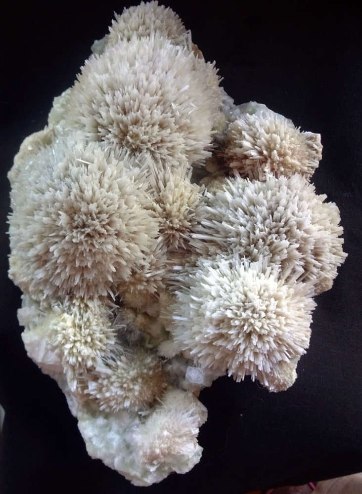 Stunning Scolecite Blue Balls on Light Green Apophyllite Crystal Matrix
