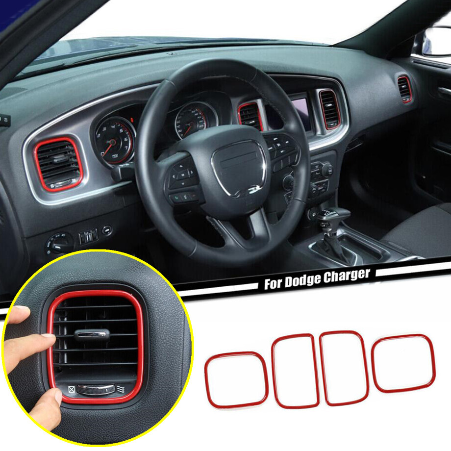 Dodge Charger 2011-2023 Red Air Vent Cover Trim Accessory