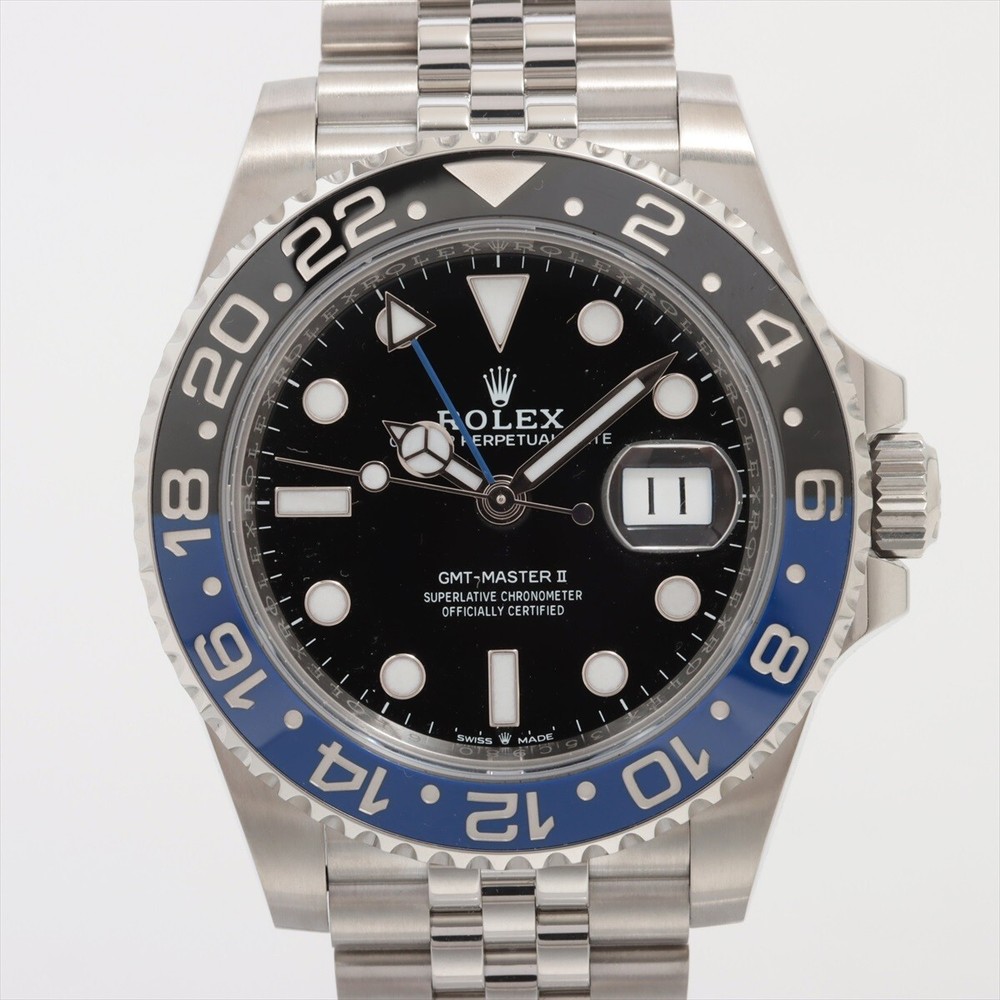 Rolex GMT-Master II 126710BLNR Silver Jubilee Bracelet with Blue and Black Bezel
