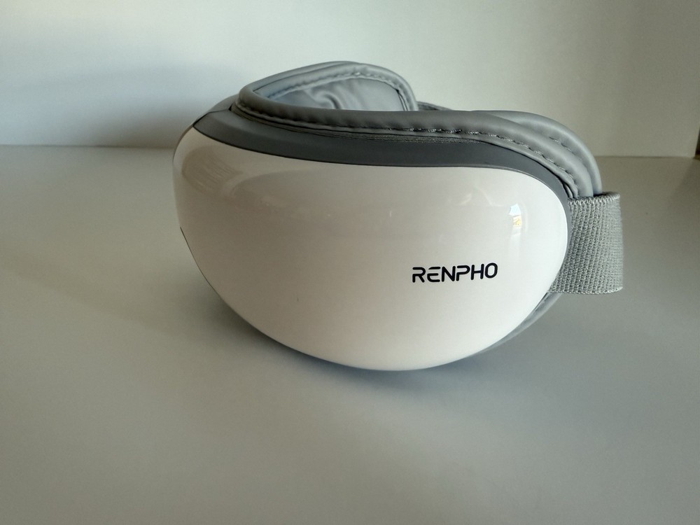 RENPHO Eyeris 1 Eye Massager White/Gray Heated Compression Tested Working + USB