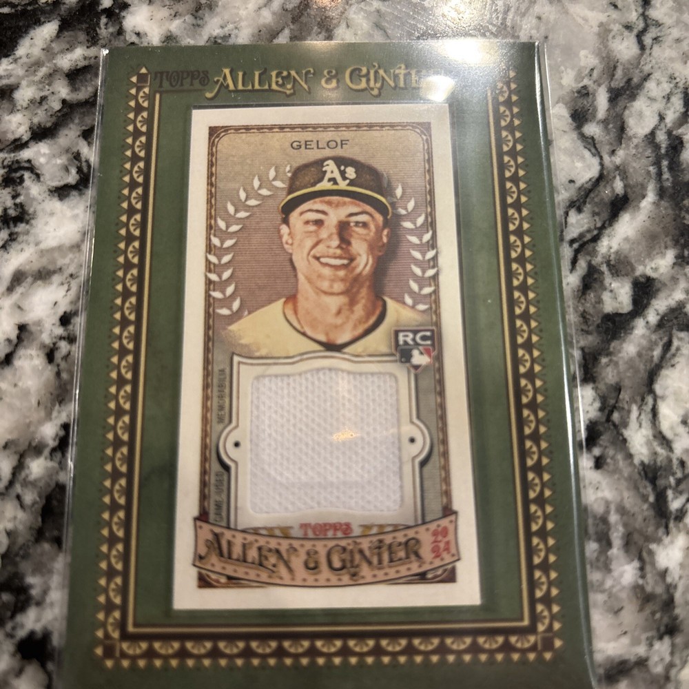 2024 Topps Allen and Ginter Mini Framed Game Used Relic Zack Gelof Athletics RC