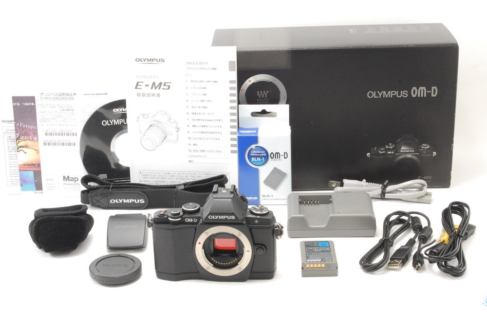 [N Mint in Box] Olympus OM-D E-M5 16.1 MP Digital Camera Black Body From JAPAN