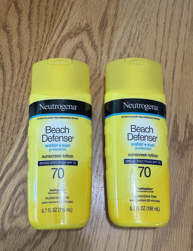 Neutrogena Beach Defense SPF 70 Sunscreen Lotion with Water Sun Protection Brand New