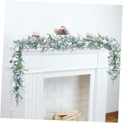 2 Pcs 6ft Lavender Daisy Garland for Spring Summer Decor