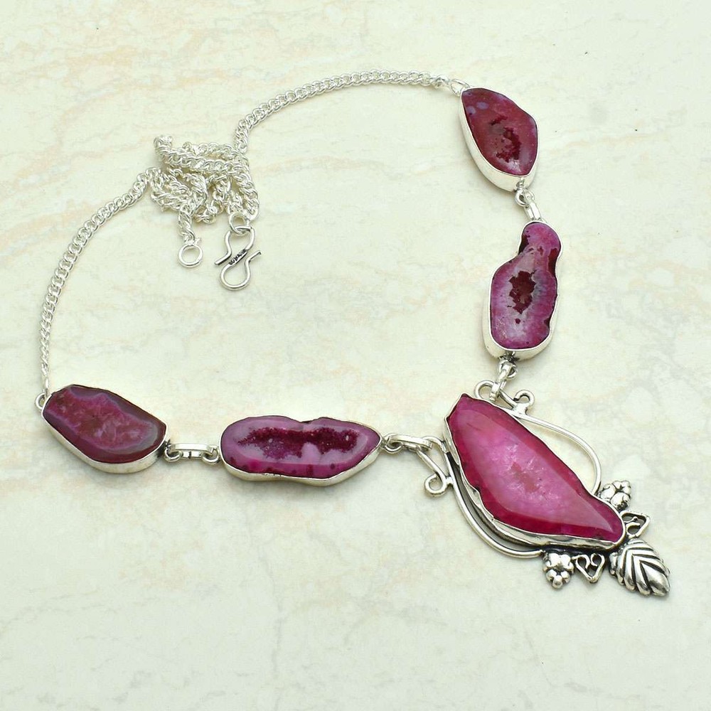 Solar Agate Gemstone Handmade Necklace Jewelry 29 Gms New Year Gift AN 58549