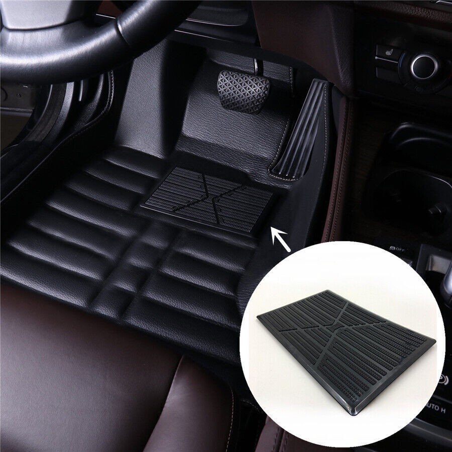 Universal Black PVC Car Floor Carpet Pad Heel Foot Mat Pedal Patch Cover 25x16cm