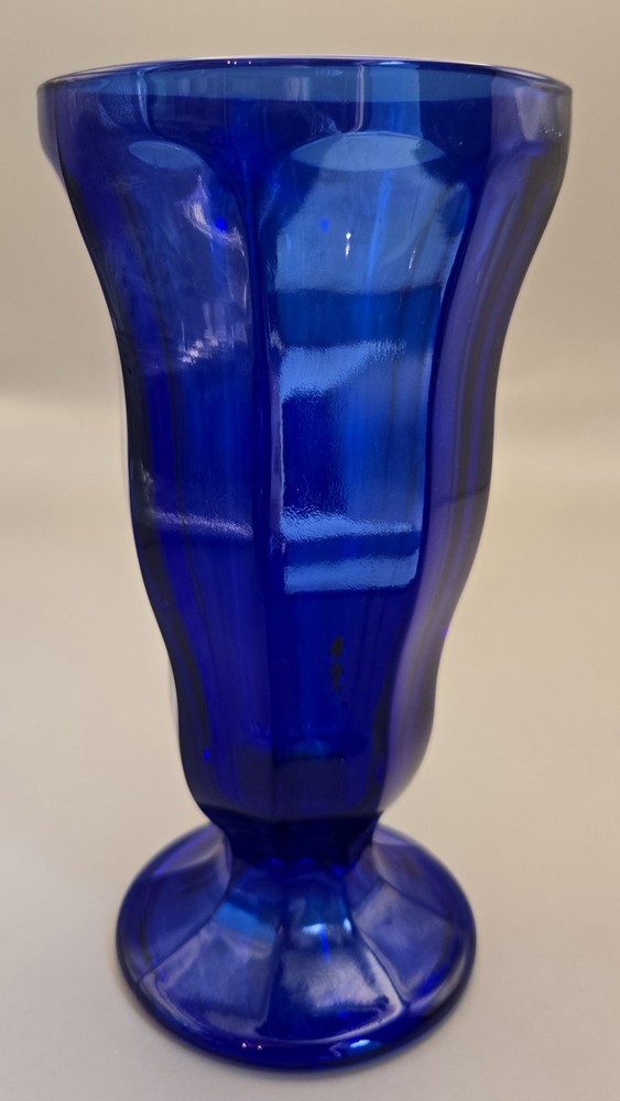 Anchor Hocking Cobalt Blue Glass Parfait Goblet 6.73 Inches Tall