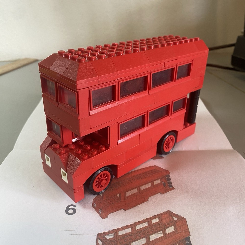 Vintage Lego London Double Decker Bus 384 Retro Toy Set