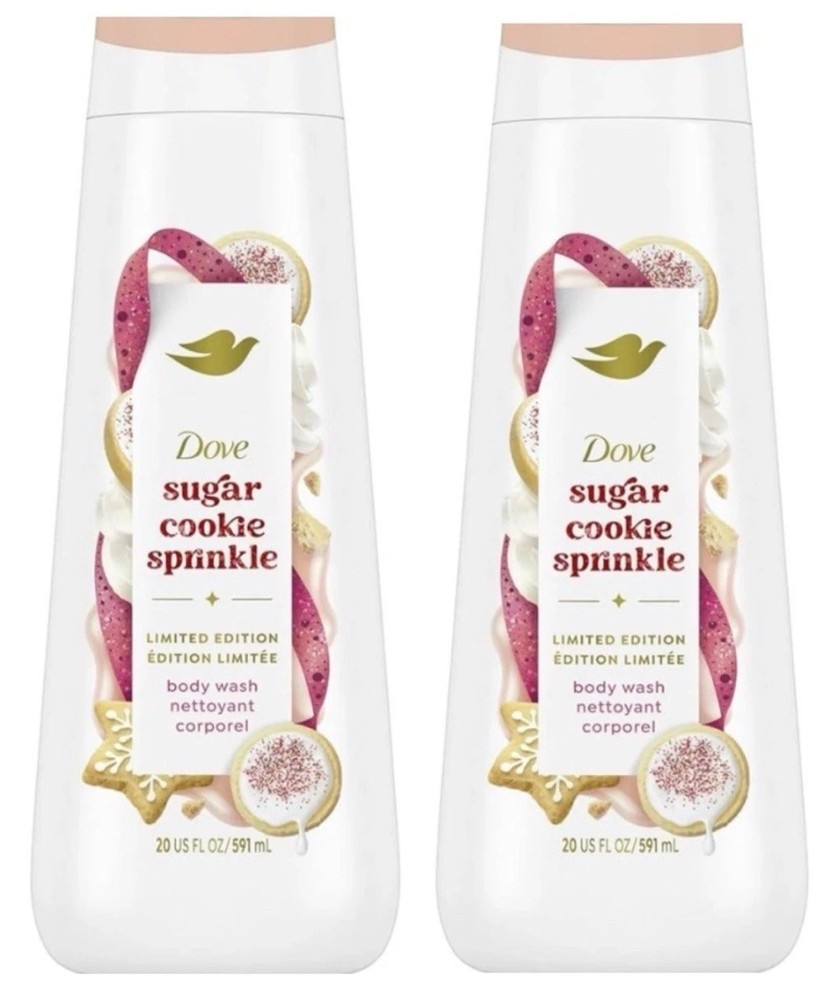 Dove Limited Edition Holiday Treats Body Wash Sugar Cookie Sprinkle, 20oz, 2 ct