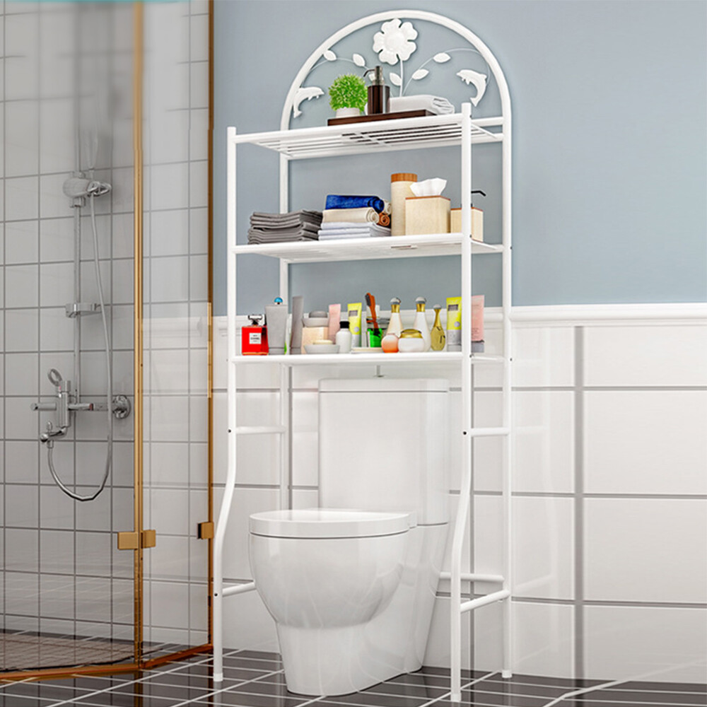 Over The Toilet Metal Storage Rack Bathroom Space Saving Shelf Organizer