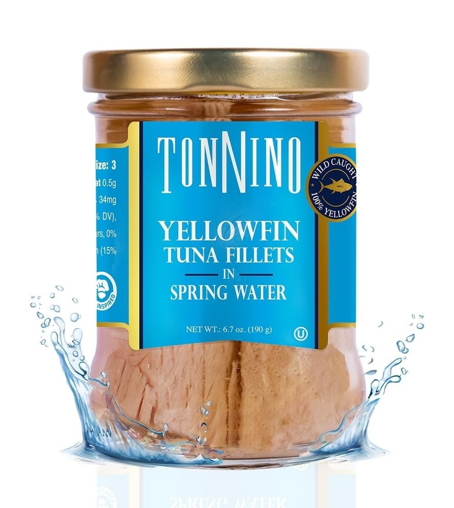Tonnino Yellowfin Tuna Fish Premium – Spring Water – 6.7 Ounces (Pack of 6)